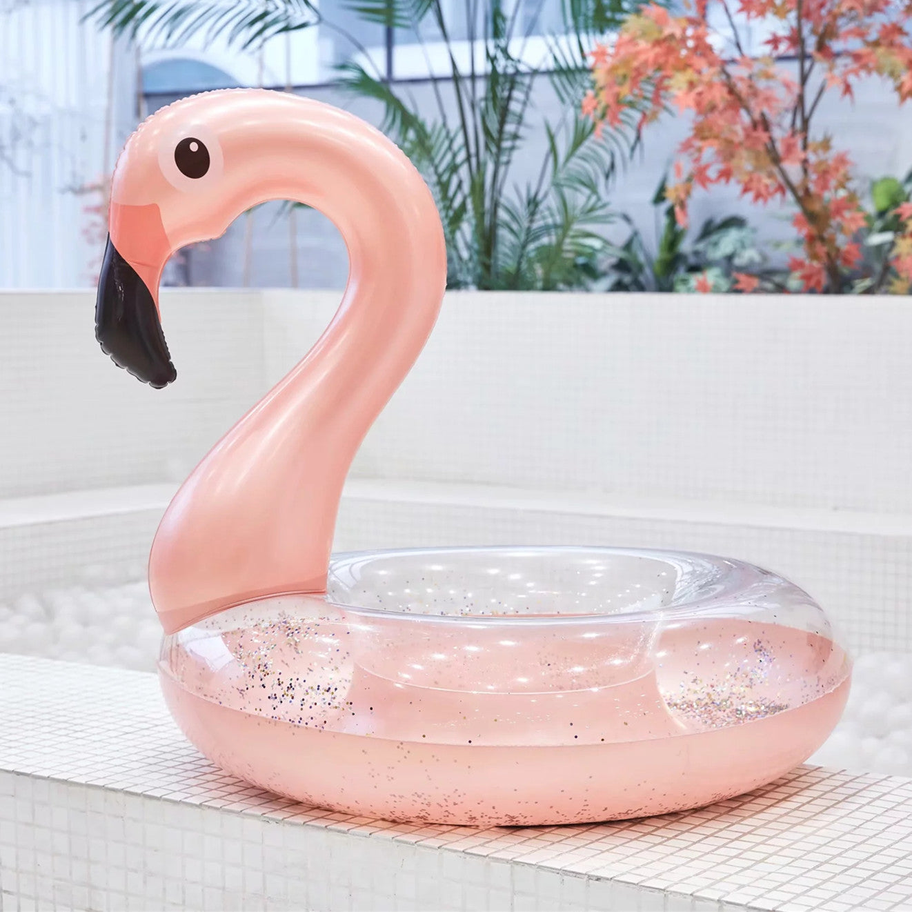 Flamingo Inflatable Swimming Ring – Donut Float for Beach, Pool & Summer Fun