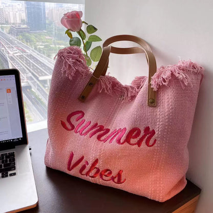 Fashionable Beach Bag – Oversized Travel Tote for Pool, Picnic & Vacation