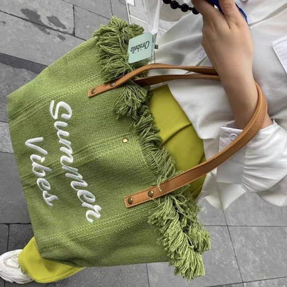 Fashionable Beach Bag – Oversized Travel Tote for Pool, Picnic & Vacation