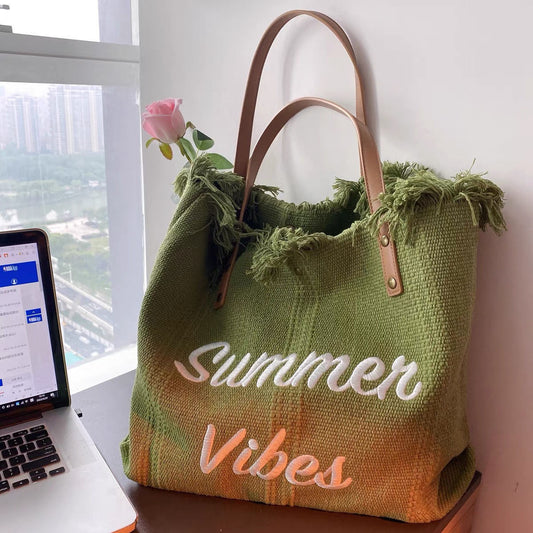 Fashionable Beach Bag – Oversized Travel Tote for Pool, Picnic & Vacation